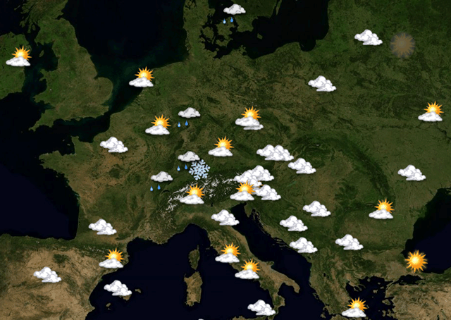 Europe Weather map