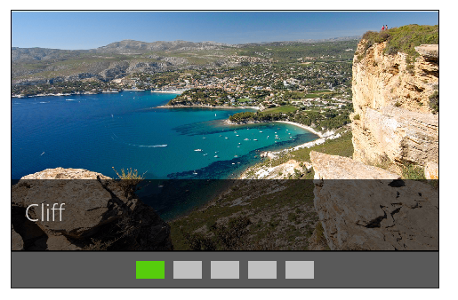 Image of a context indicator with a FlipView control