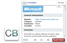 CrunchBase for Outlook