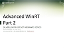 Recording of Part 2 of the Webinar 'Advanced Windows 8 Metro' by Gill Cleeren
