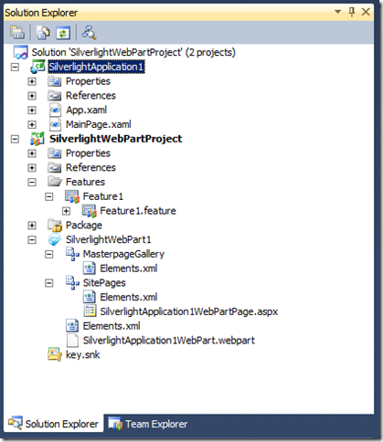SilverlightWebPart3_-SolutionExplore